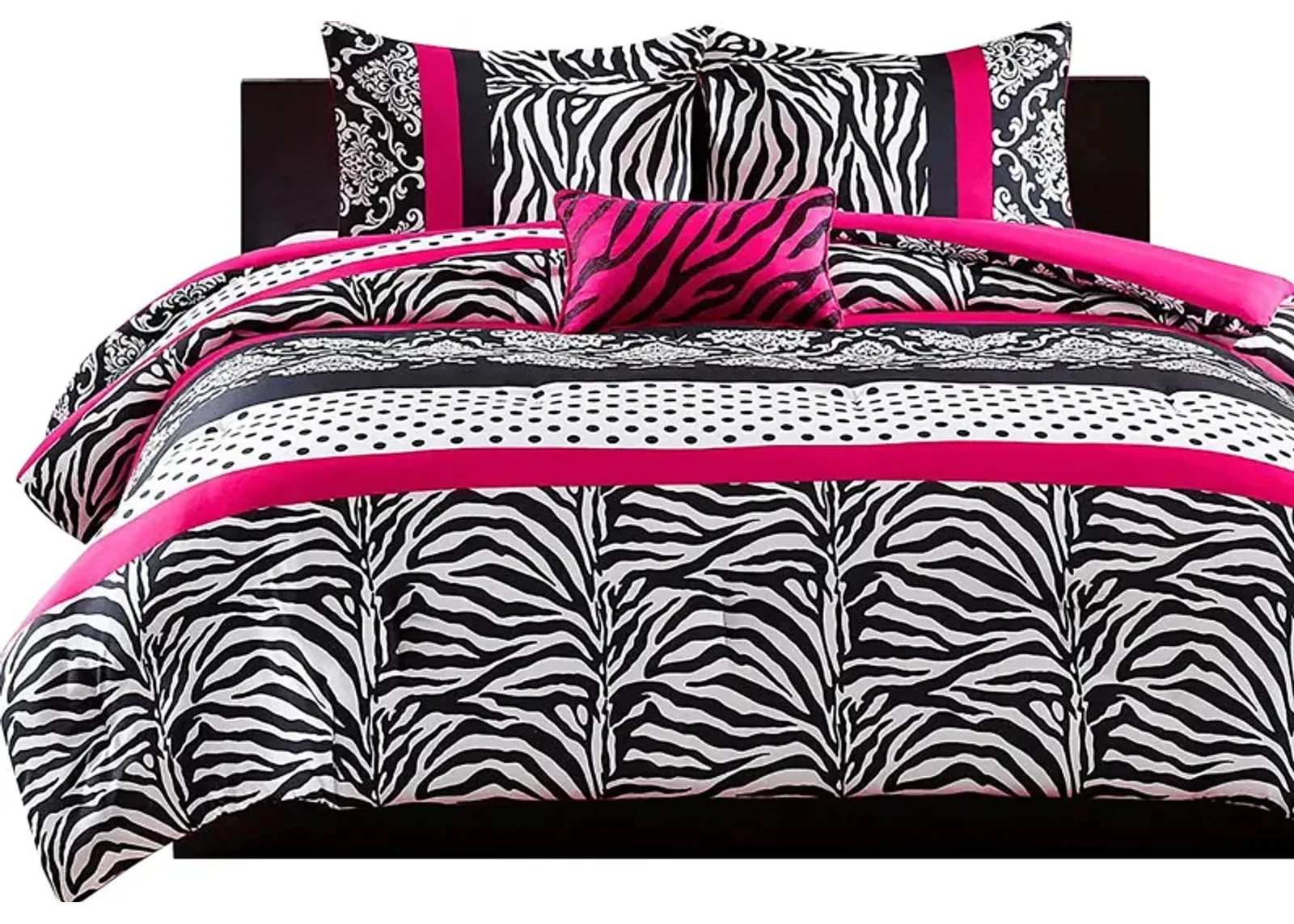 Dexe Pink Full Comforter Set