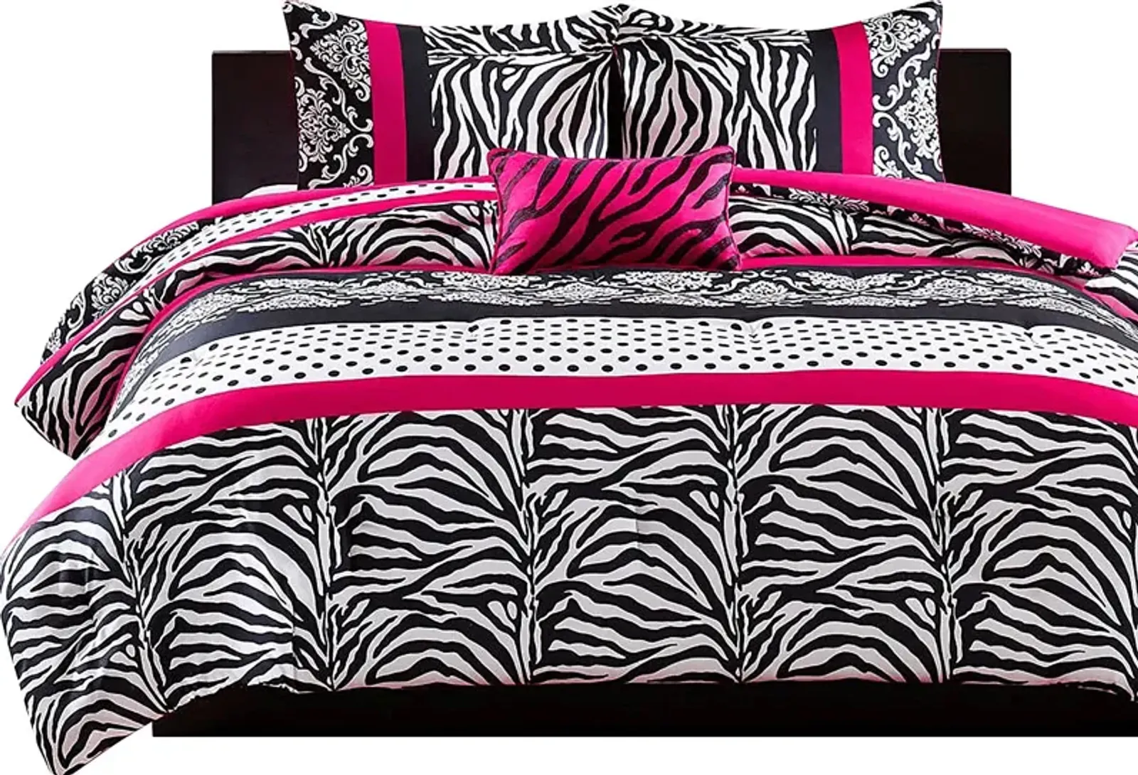 Dexe Pink Full Comforter Set