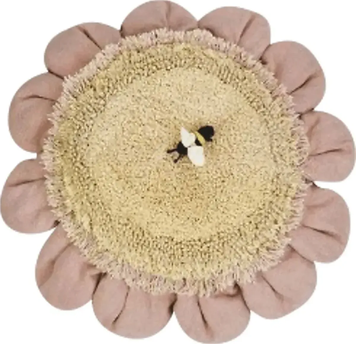 Kids Pink Daisy Floor Pillow