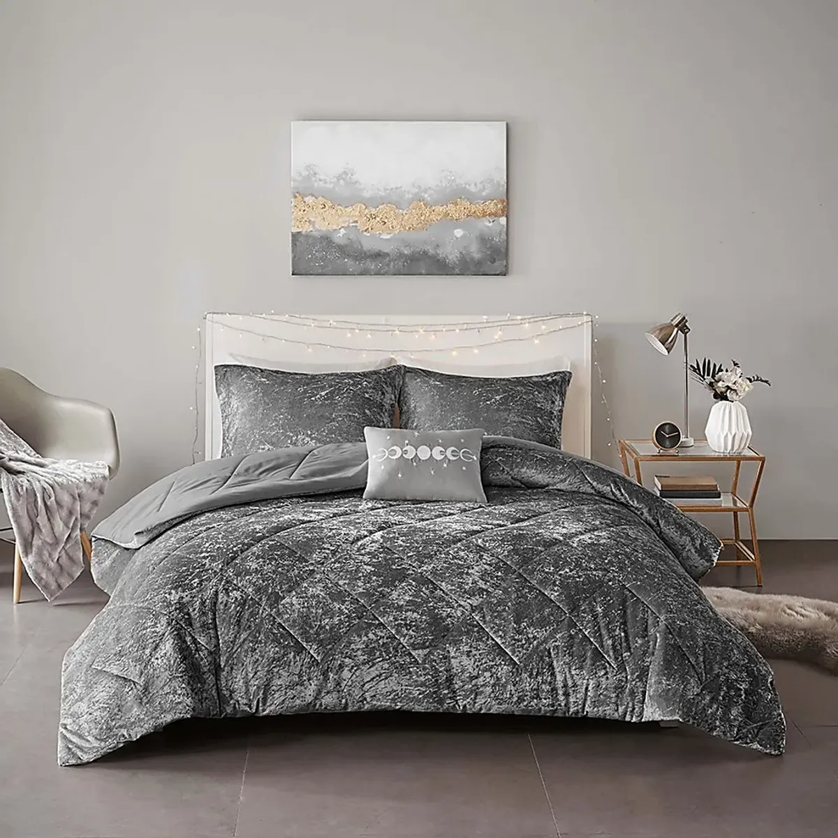 Bajaro Gray King Comforter Set