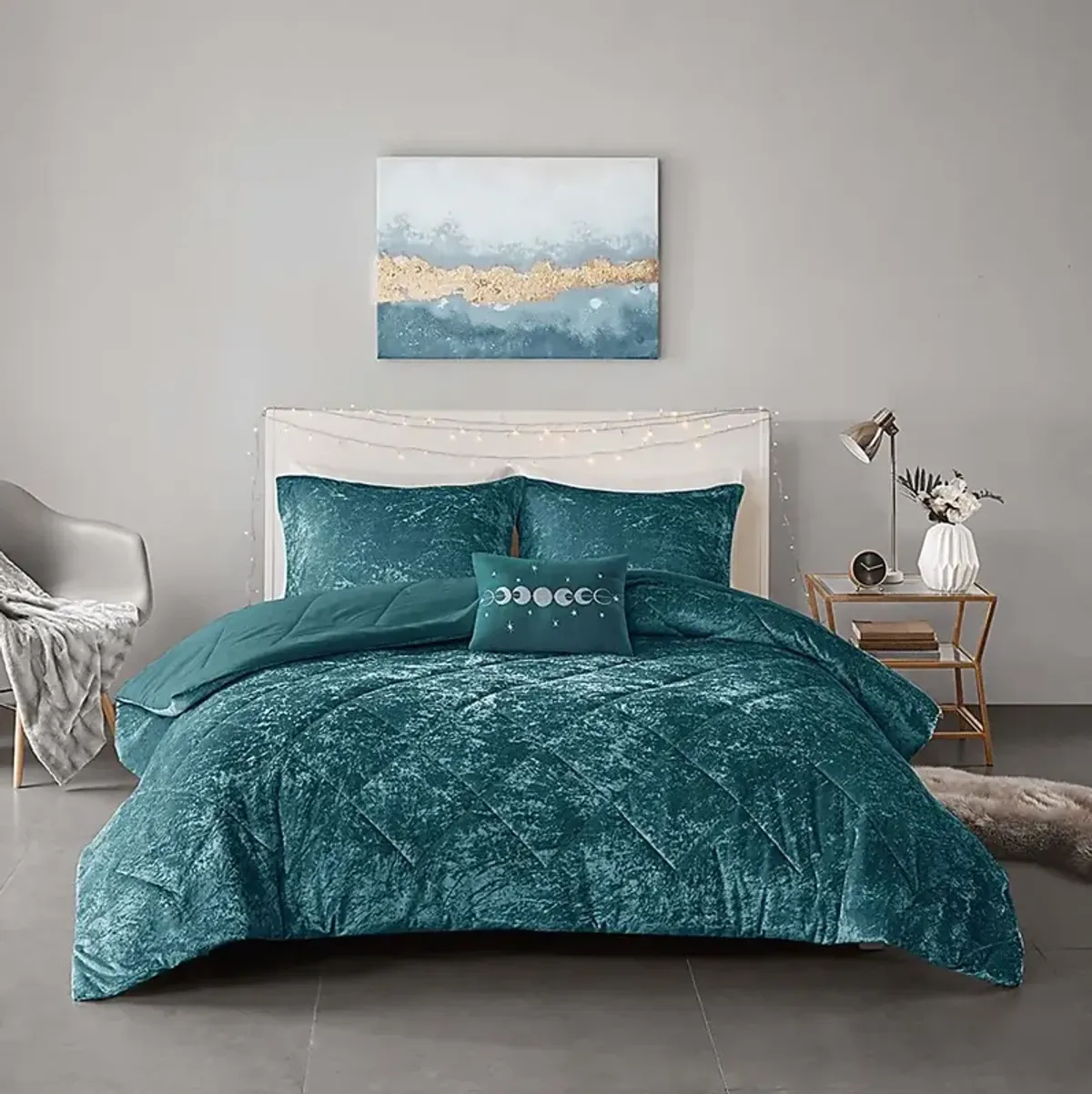 Bajaro Teal King Comforter Set