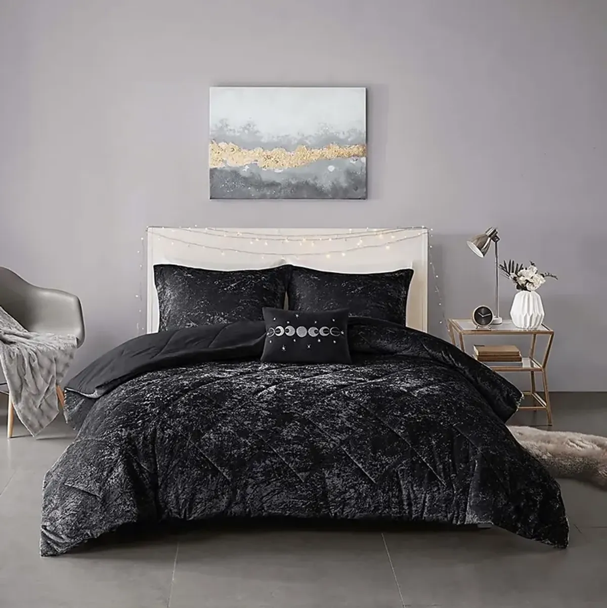 Bajaro Black King Comforter Set