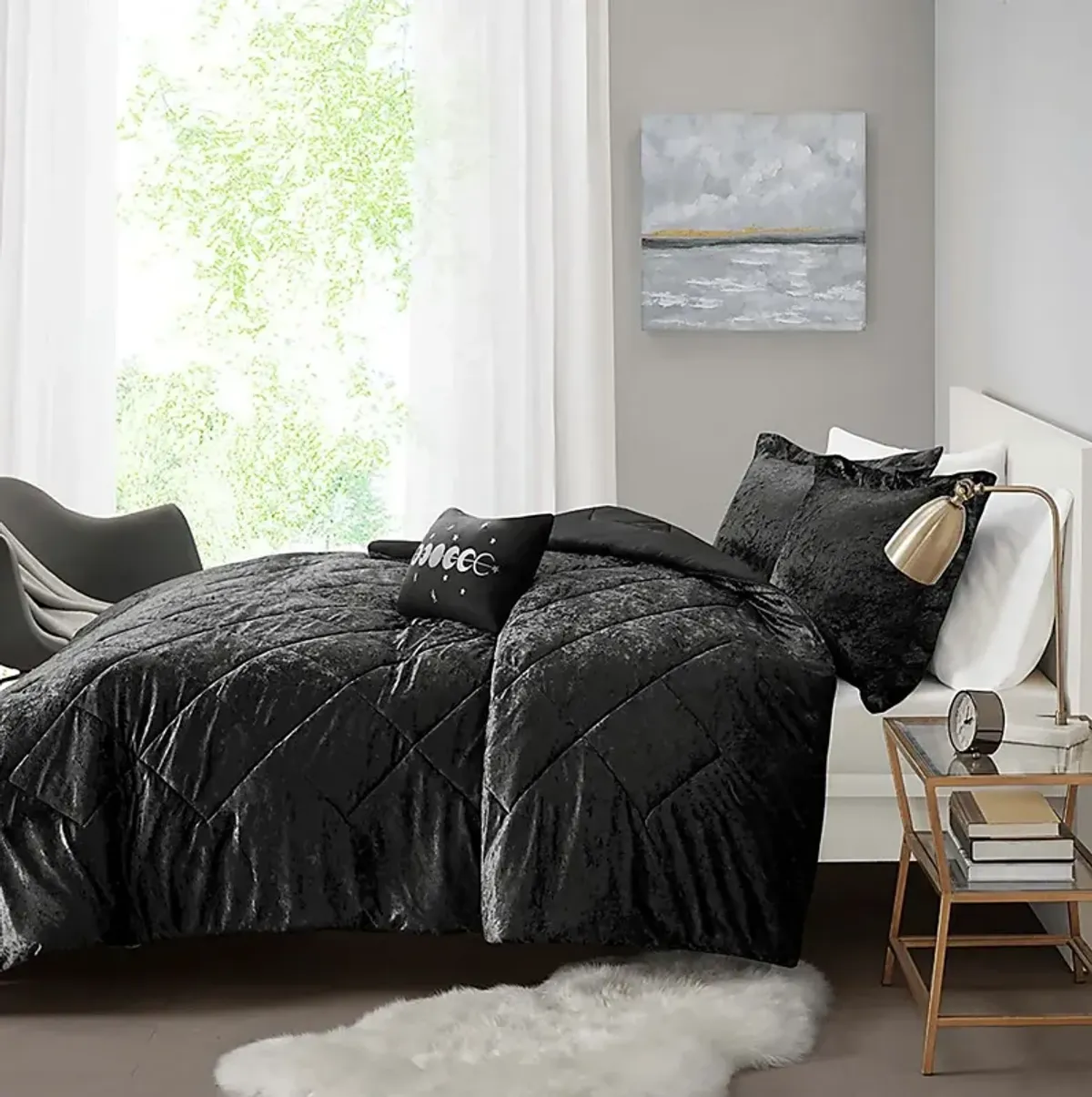 Bajaro Black King Comforter Set