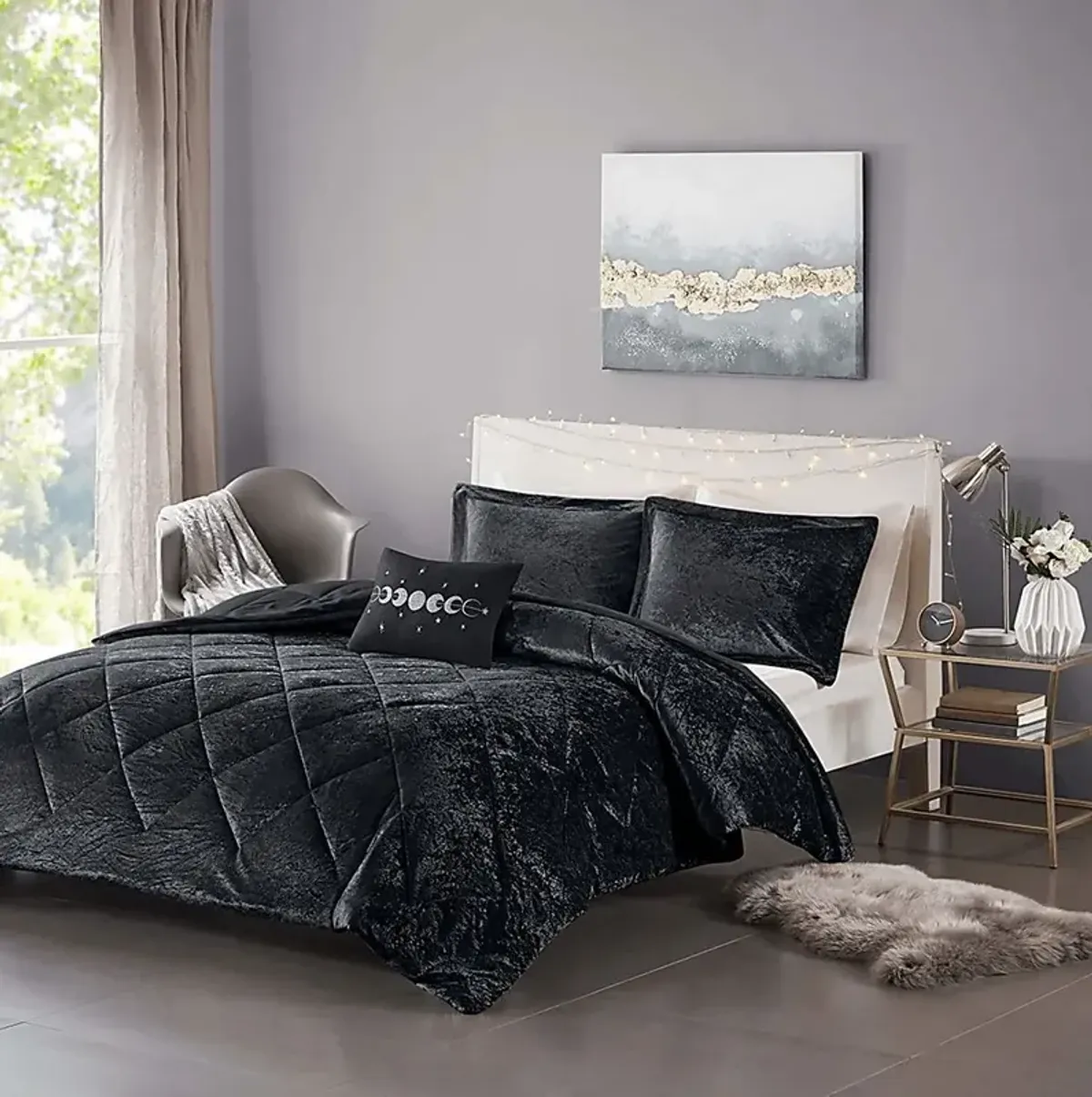 Bajaro Black King Comforter Set