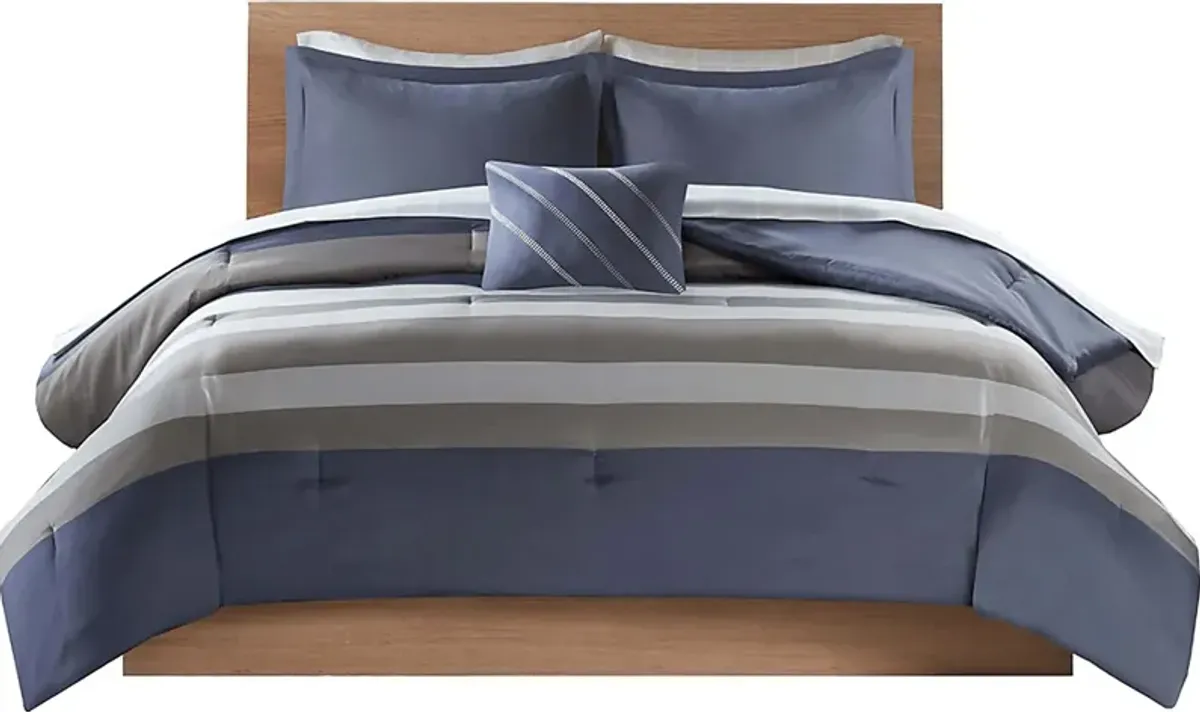 Ohara Gray Queen Comforter Set