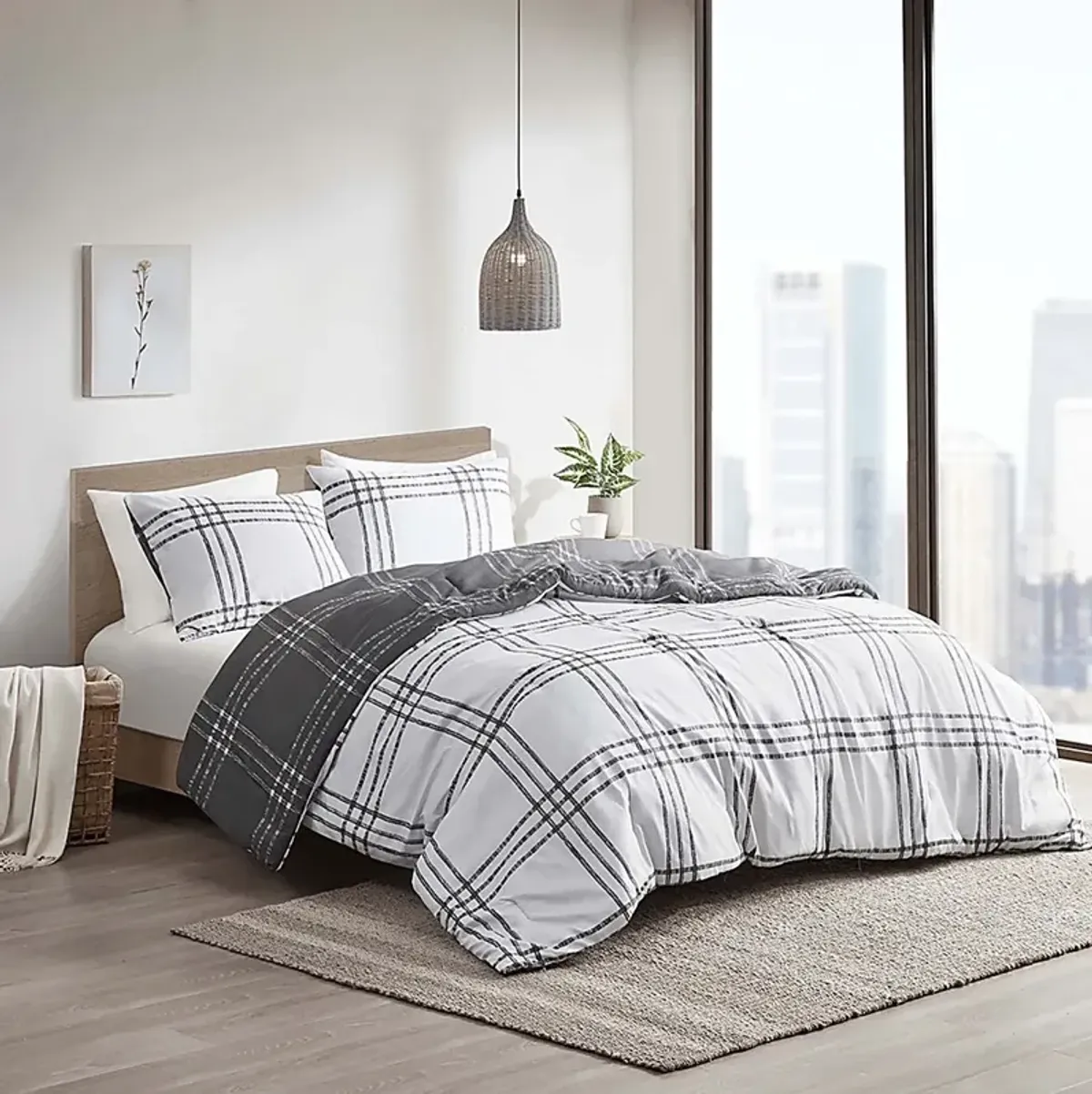 Diabolo Gray King Comforter Set