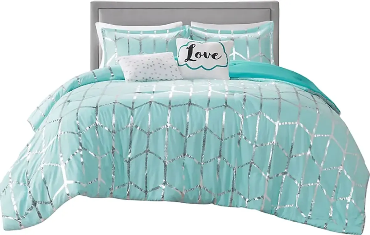 Alesi Blue King Comforter Set