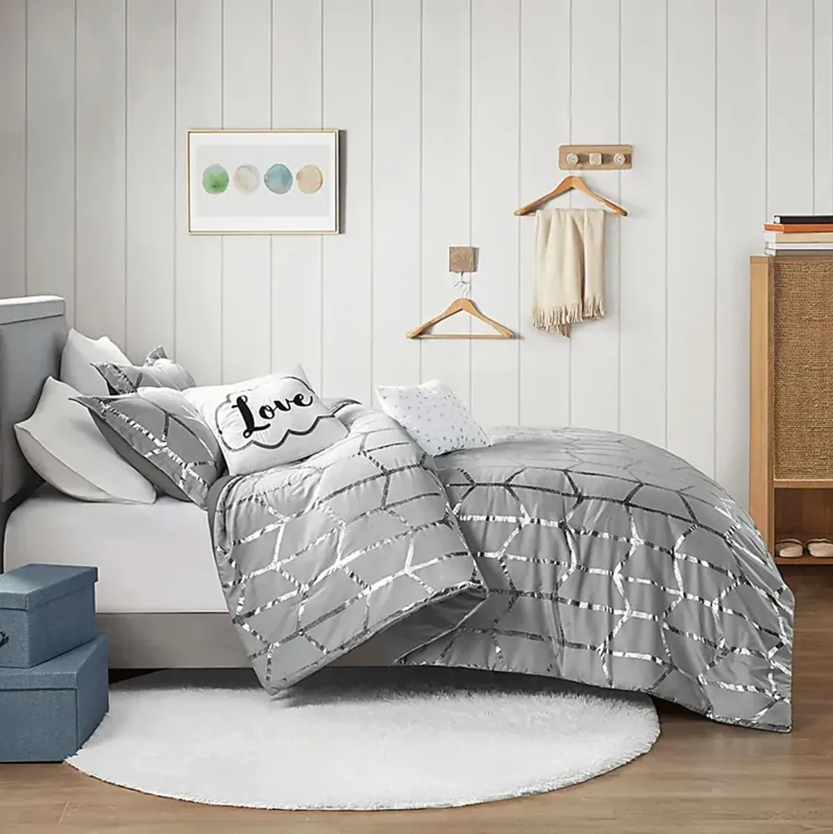 Alesi Gray King Comforter Set