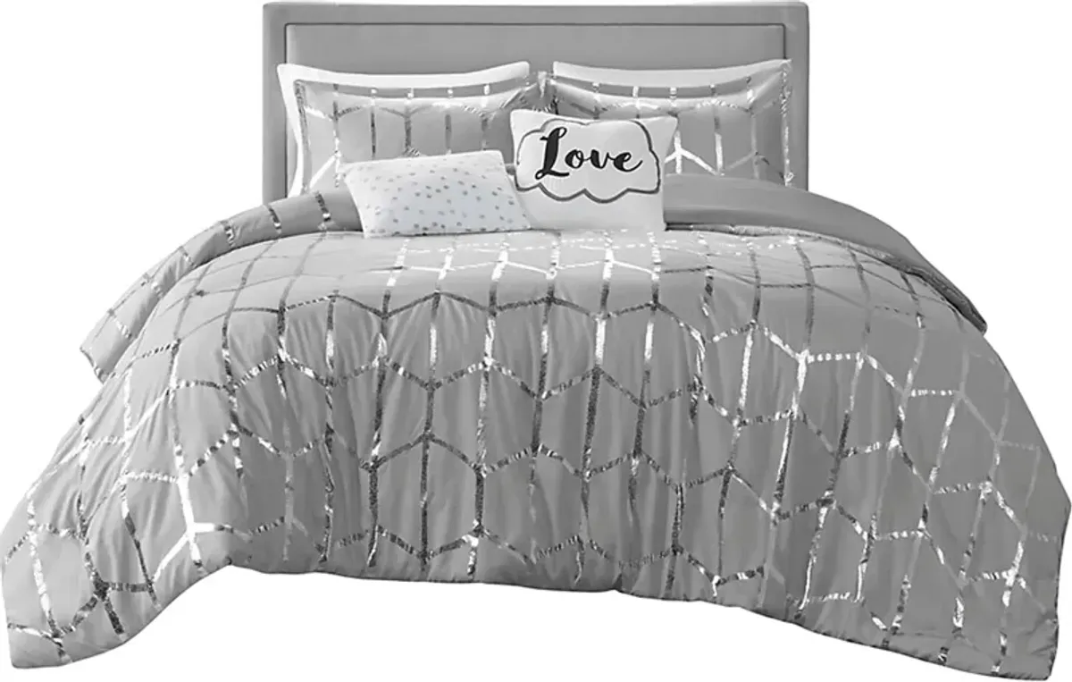 Alesi Gray King Comforter Set