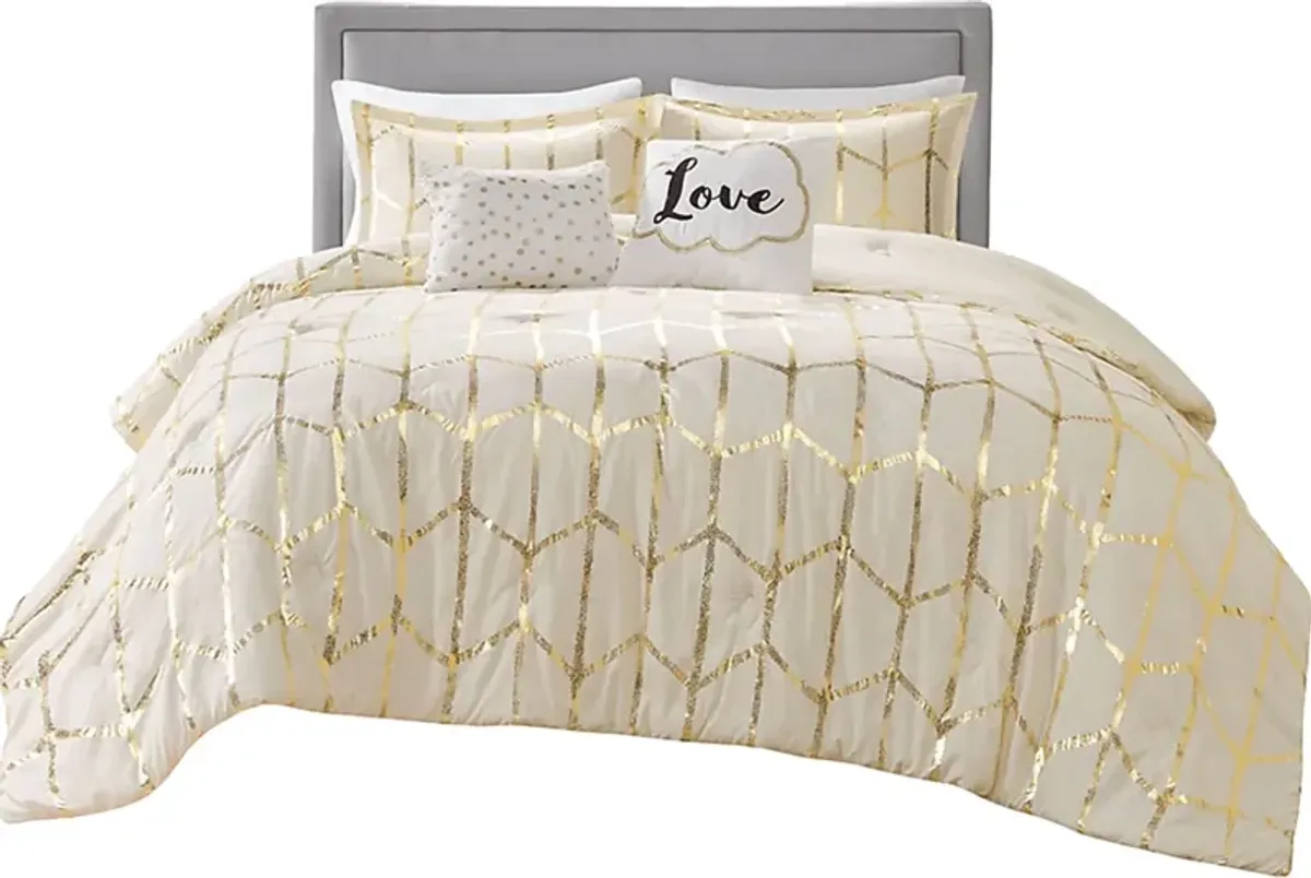 Alesi Gold King Comforter Set