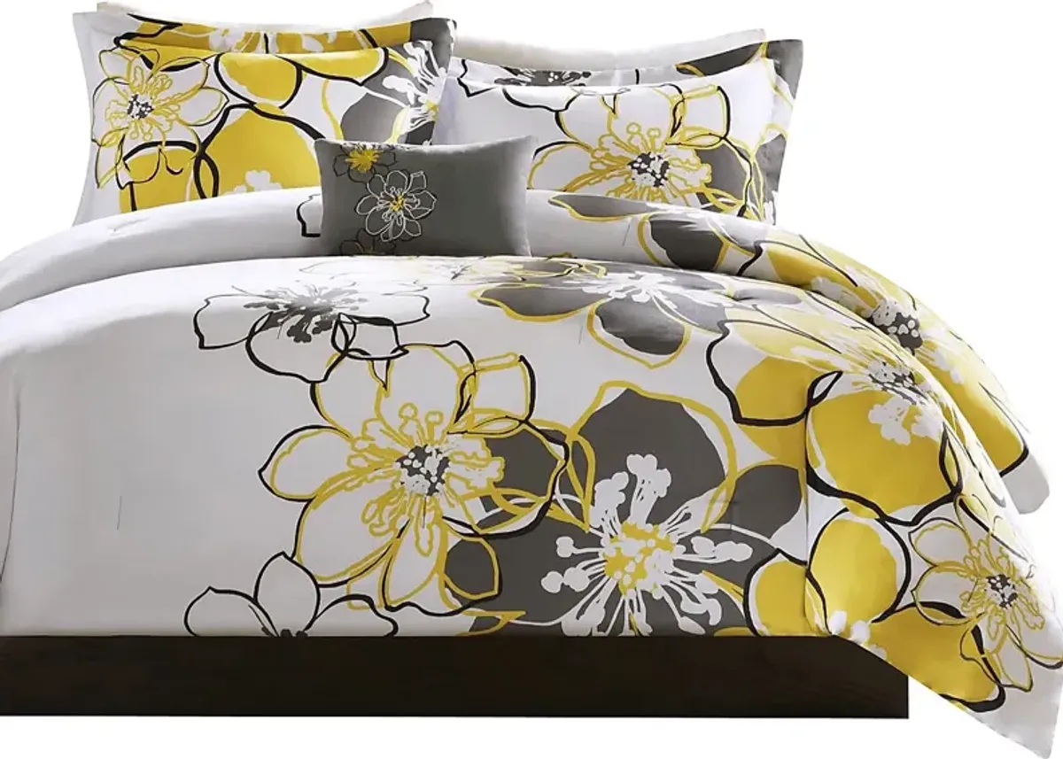 Aleen Yellow King Comforter Set