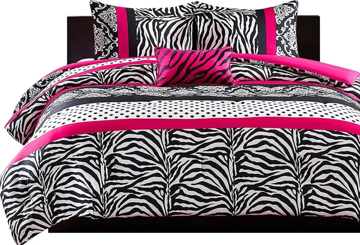 Dexe Pink King Comforter Set