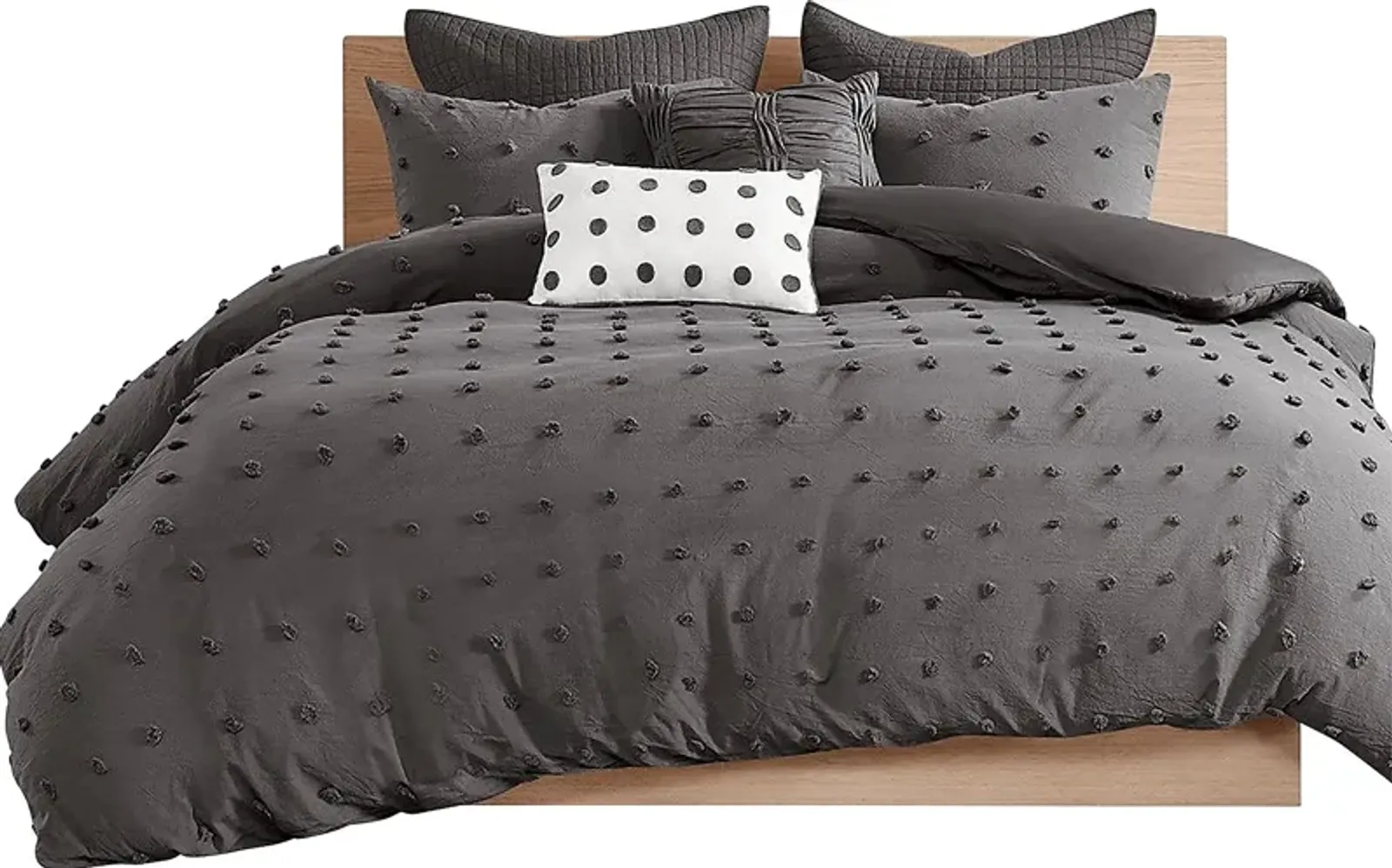 Brokat Dark Gray King Comforter Set