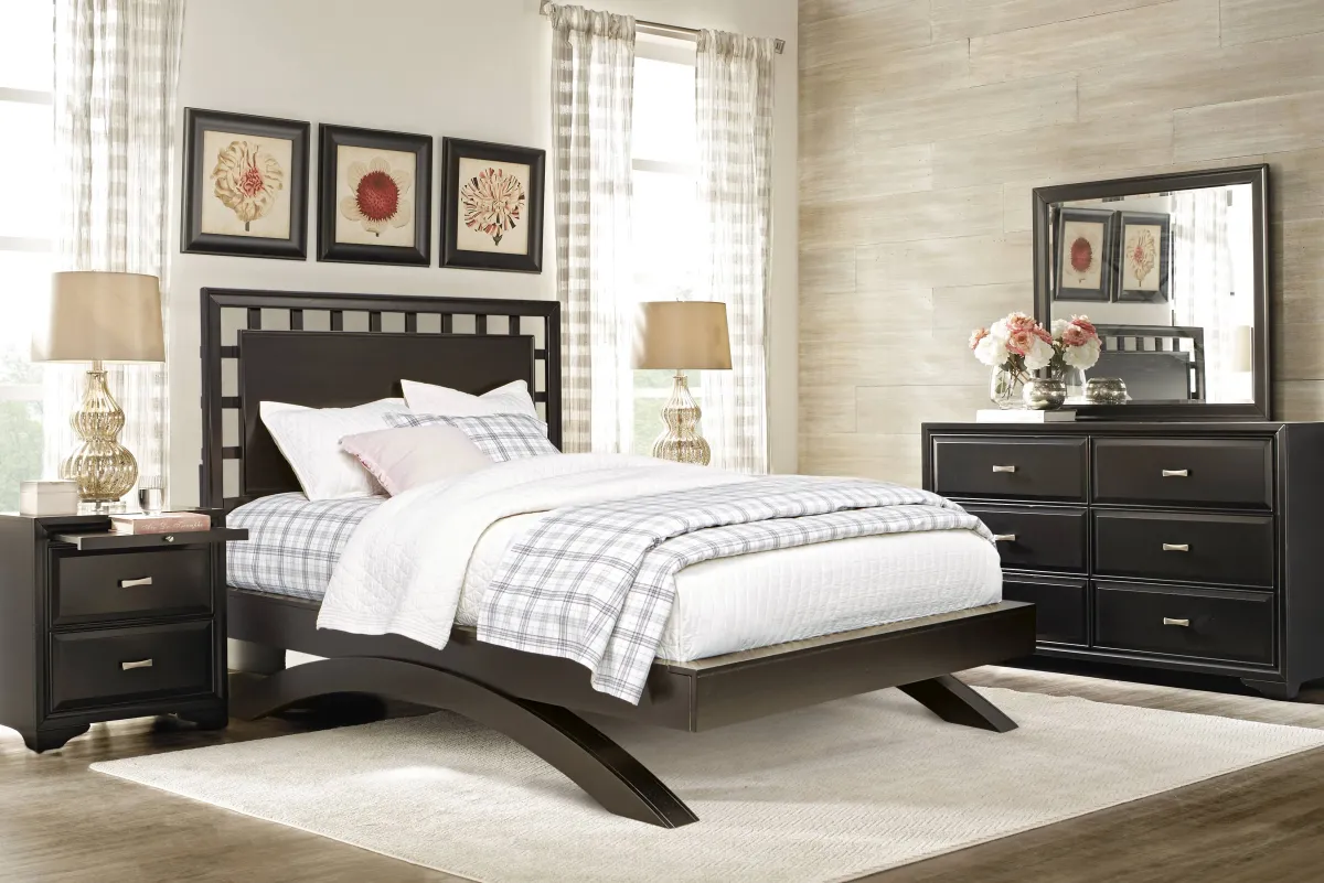 Belcourt Black 7 Pc King Lattice Arch Bedroom