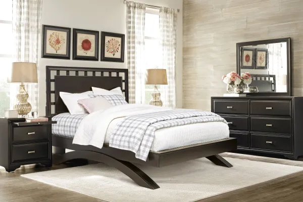 Belcourt Black 7 Pc King Lattice Arch Bedroom