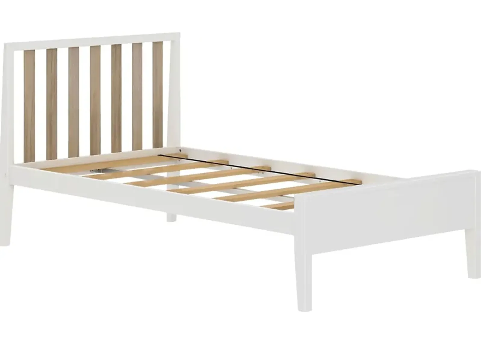 Kids Jolana White Natural Twin Bed