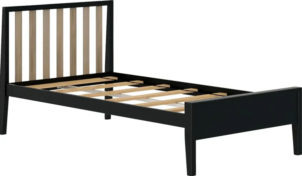 Kids Jolana Black Natural Twin Bed