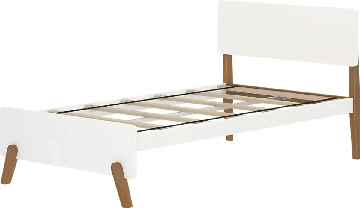 Kids Jirina White Pecan Twin Bed