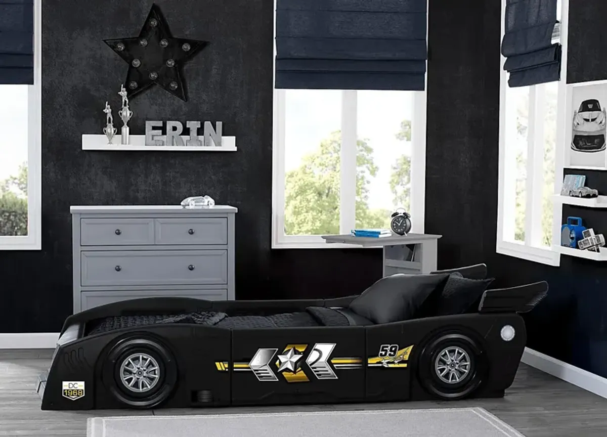 Kids Jeadi Black Twin Car Bed