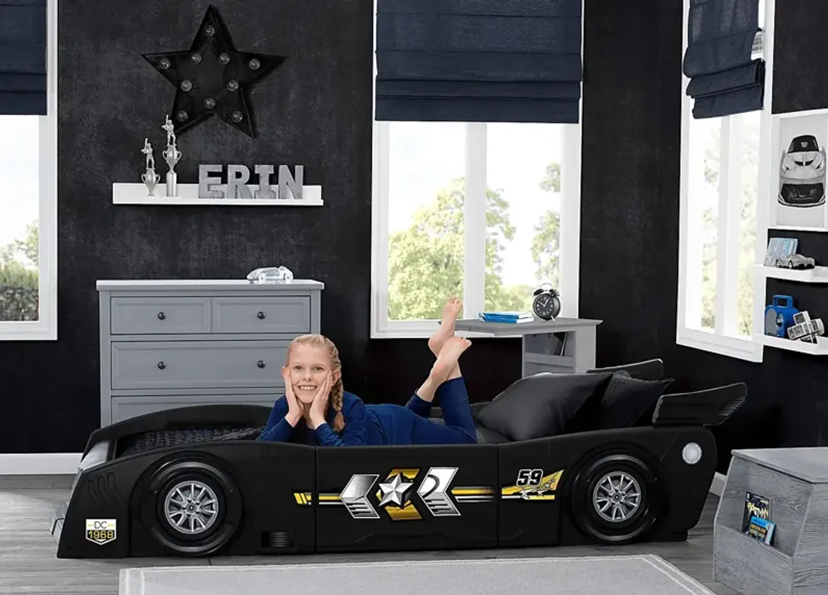 Kids Jeadi Black Twin Car Bed