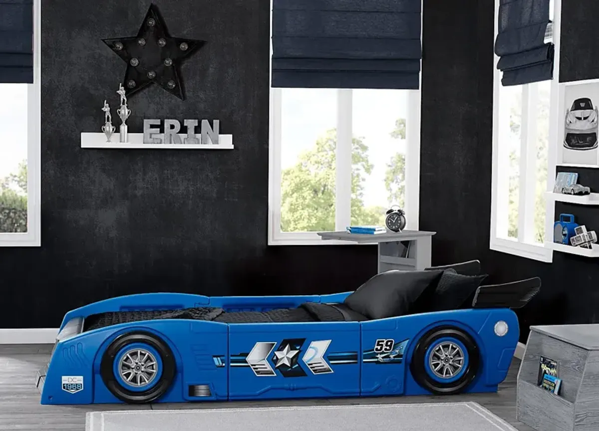 Kids Jeadi Blue Twin Car Bed