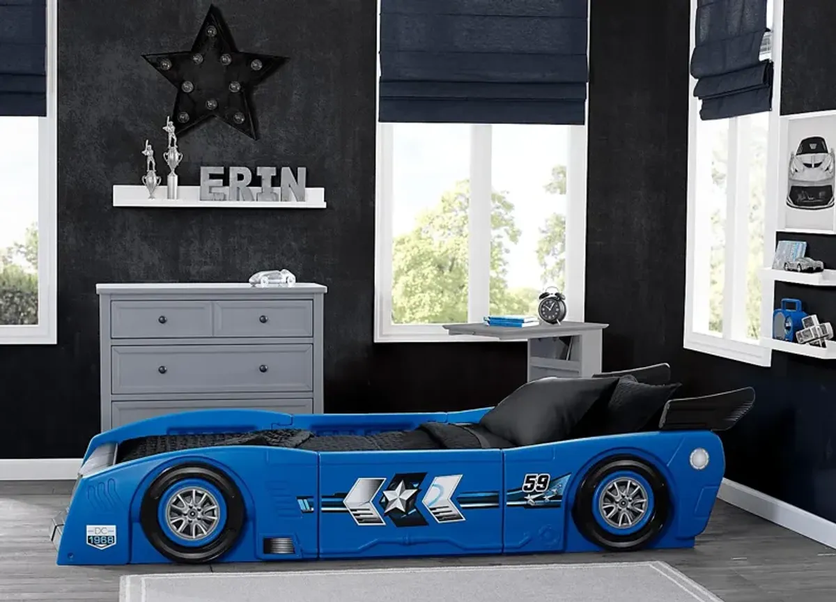 Kids Jeadi Blue Twin Car Bed