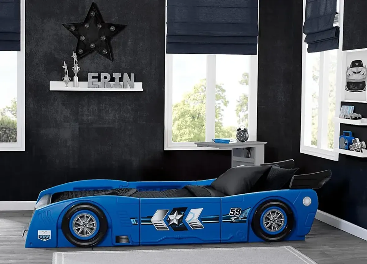 Kids Jeadi Blue Twin Car Bed