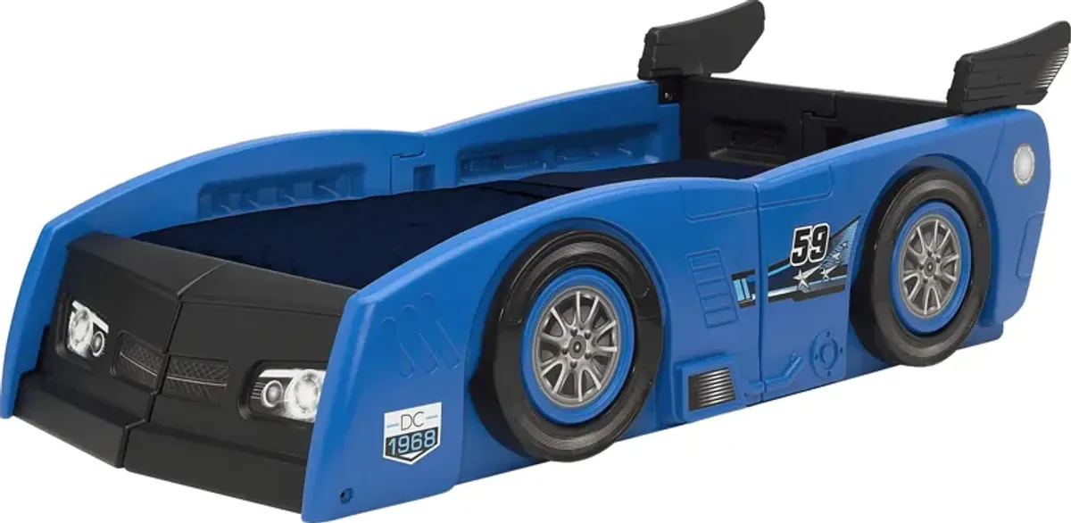 Kids Jeadi Blue Twin Car Bed