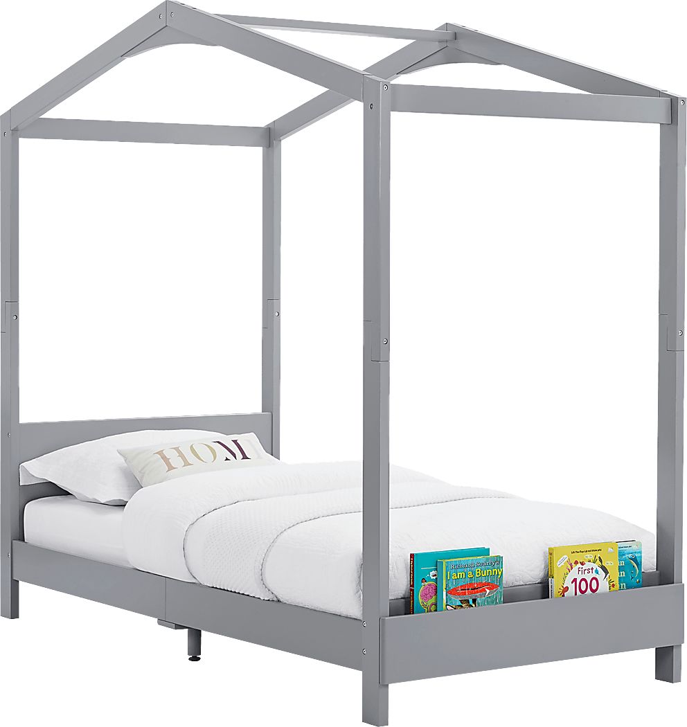 Kids Geoga Gray Twin Bed