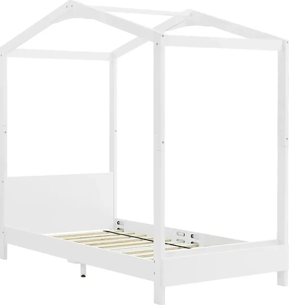 Kids Geoga White Twin Bed