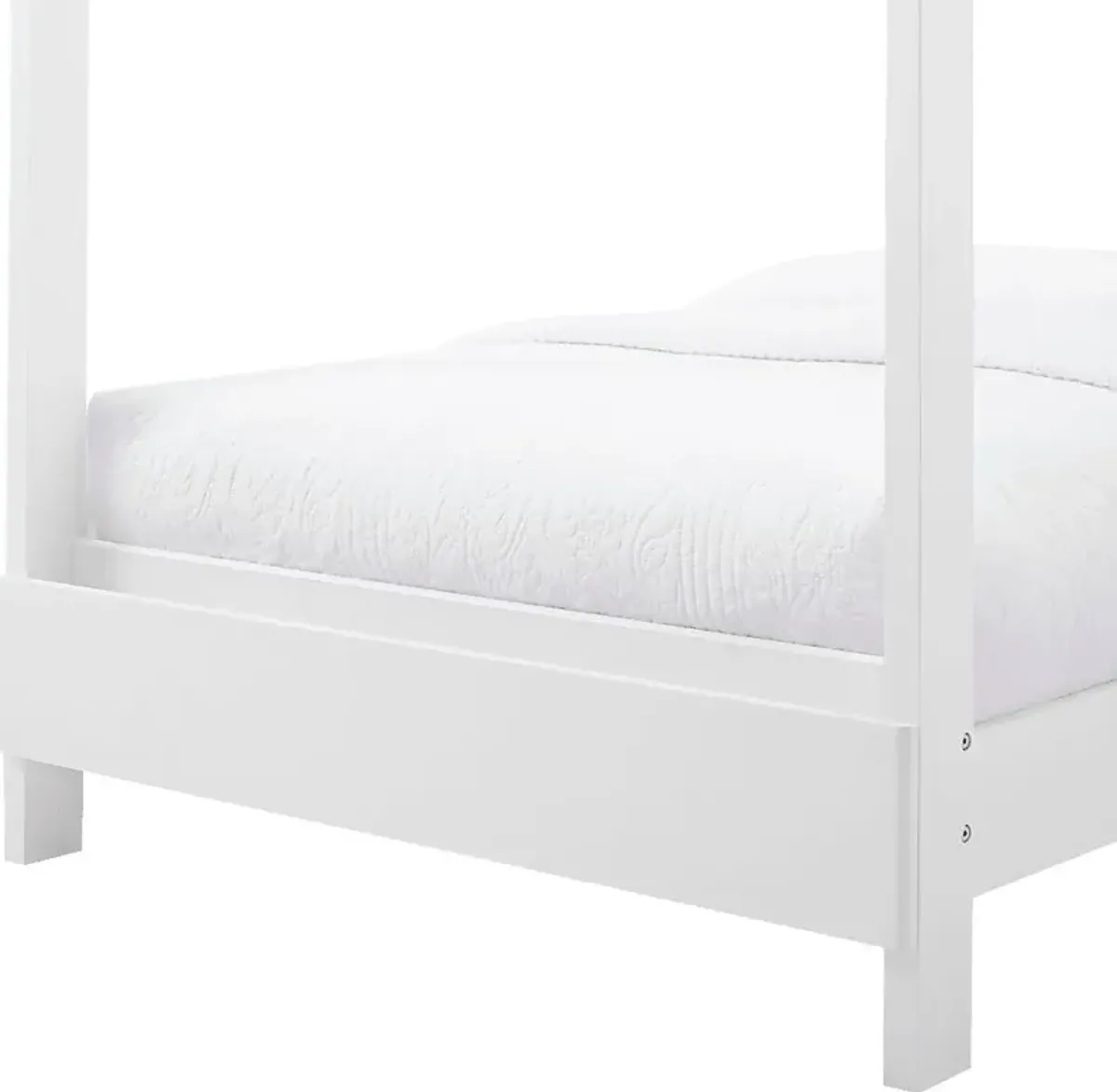 Kids Geoga White Twin Bed