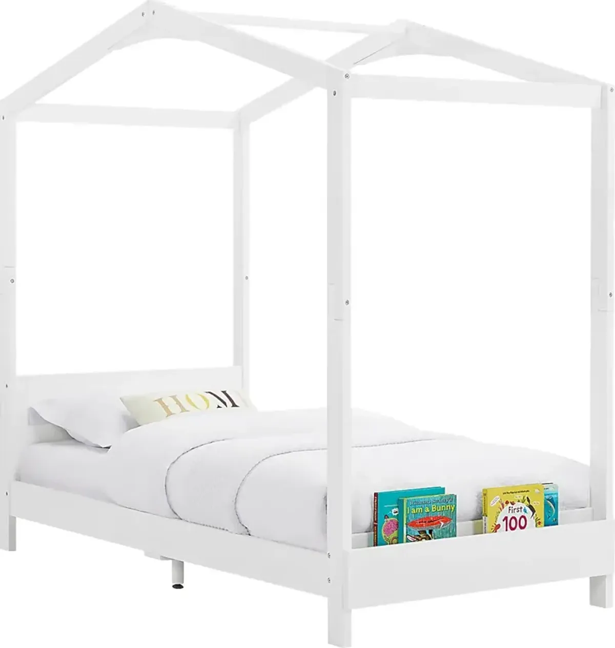 Kids Geoga White Twin Bed