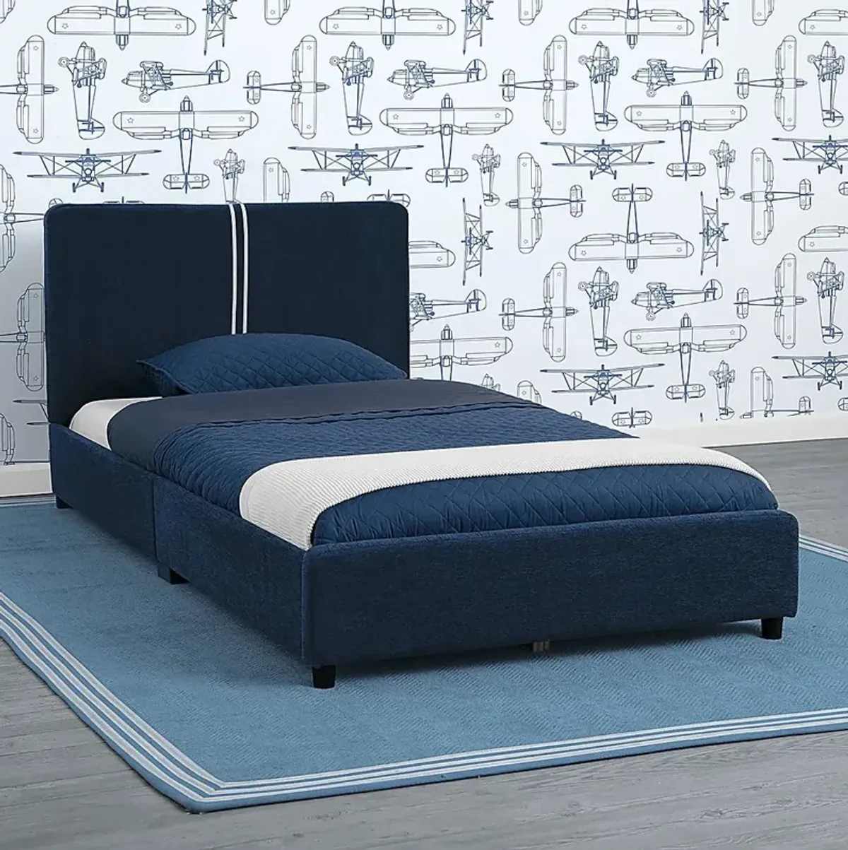 Kids Javoa III Navy Twin Bed