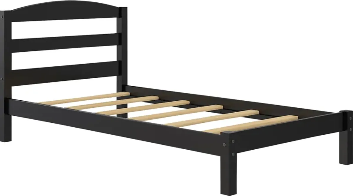 Kids Krevan Black Twin Bed