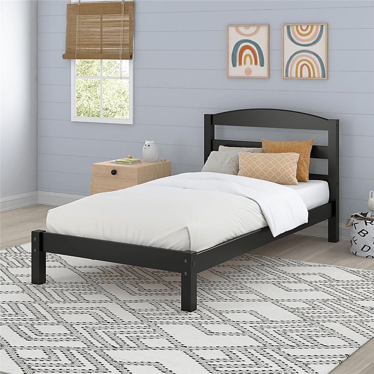 Kids Krevan Black Twin Bed