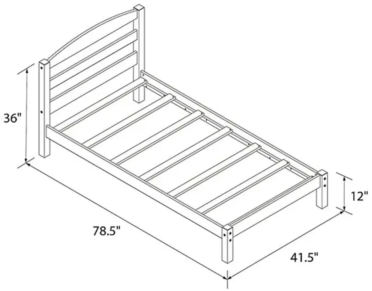 Kids Krevan Espresso Twin Bed