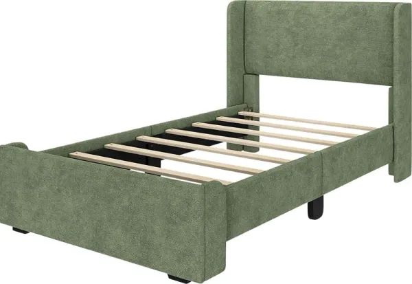 Kids Haso Green Twin Bed