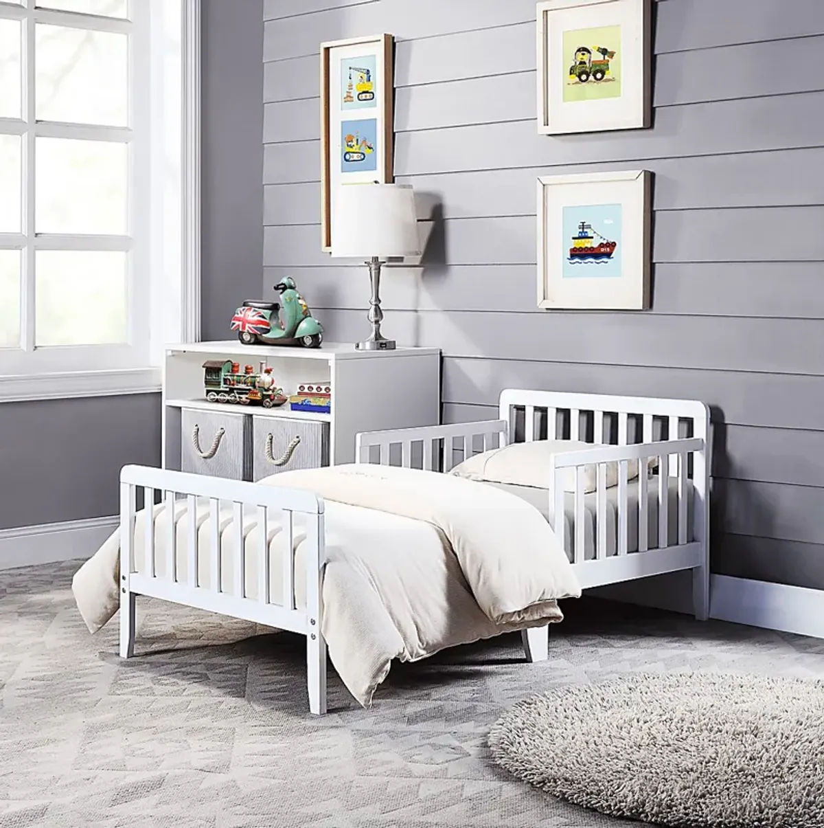 Kids Fyrio White Toddler Bed