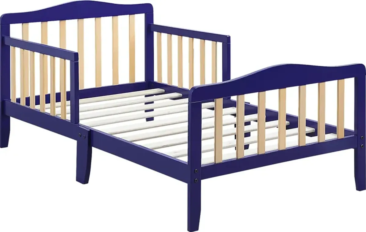 Kids Elvoro Blue/Natural Toddler Bed