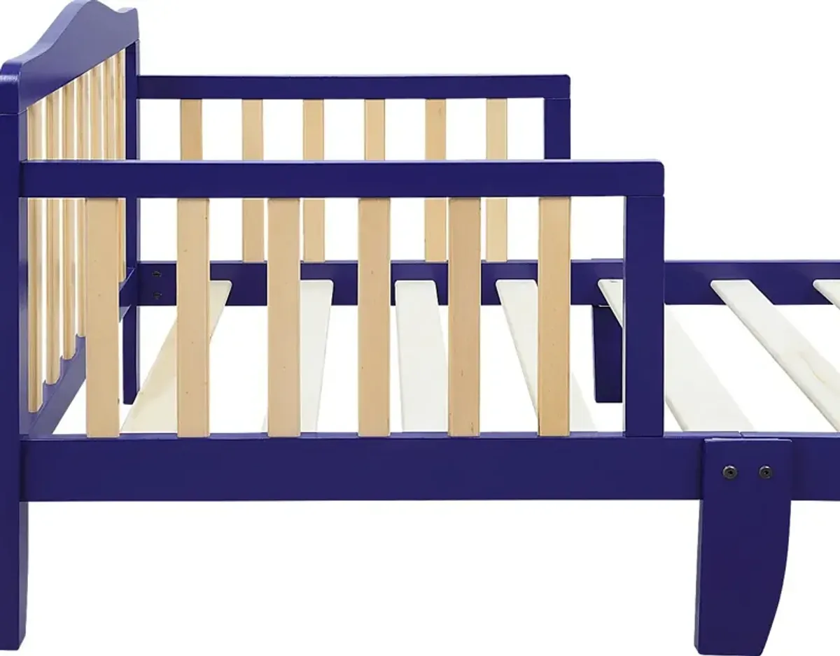 Kids Elvoro Blue/Natural Toddler Bed