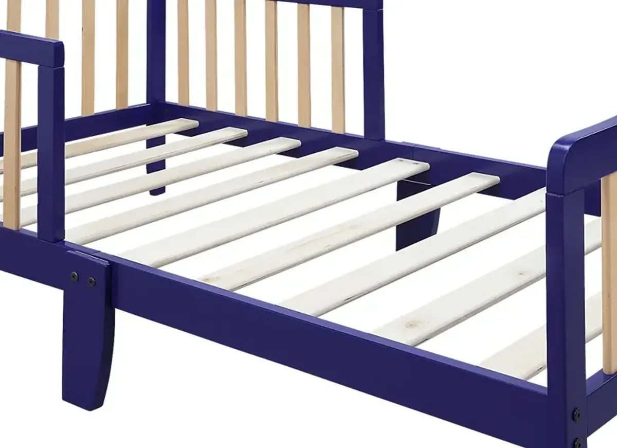 Kids Elvoro Blue/Natural Toddler Bed