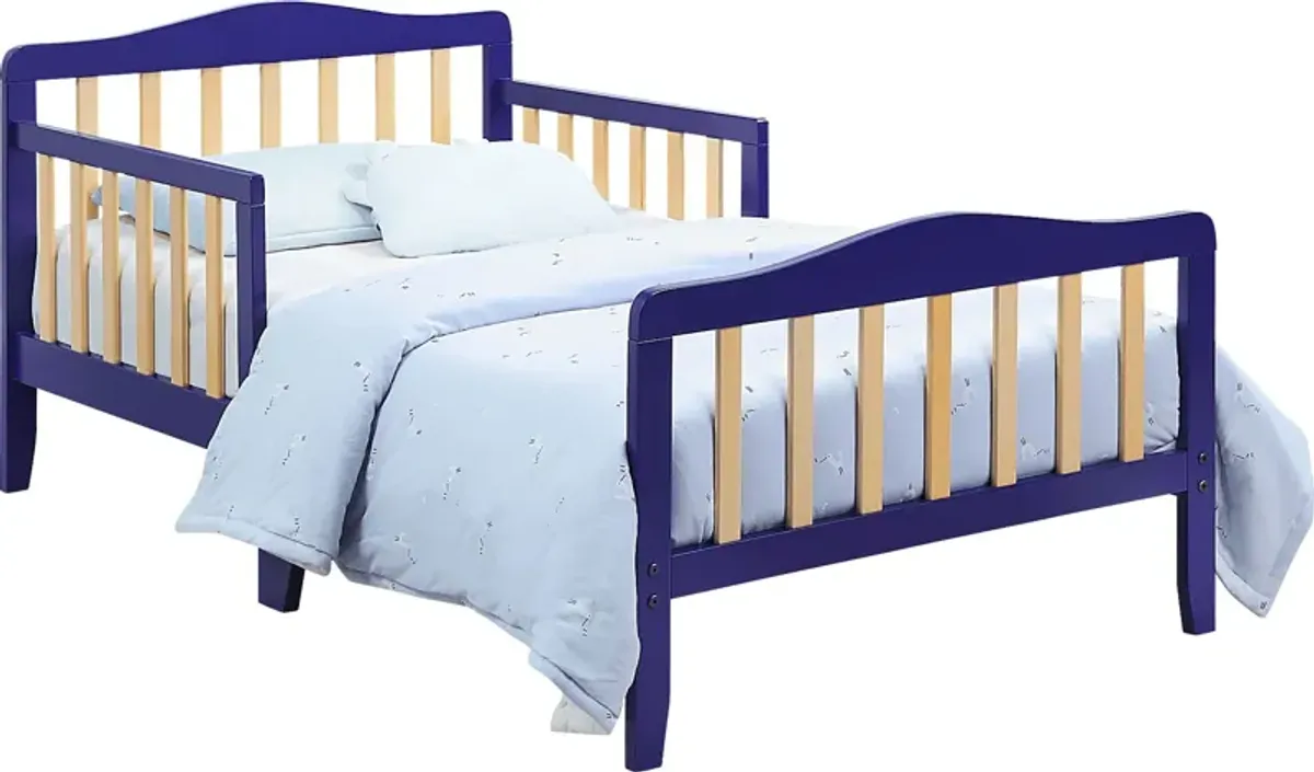 Kids Elvoro Blue/Natural Toddler Bed