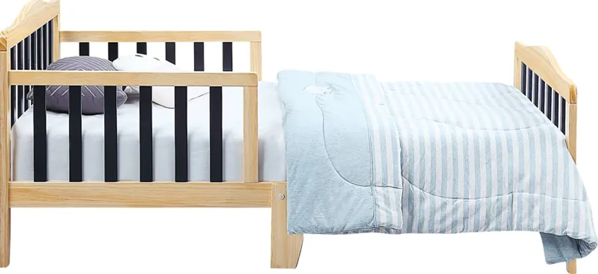 Kids Elvoro Natural/Black Toddler Bed