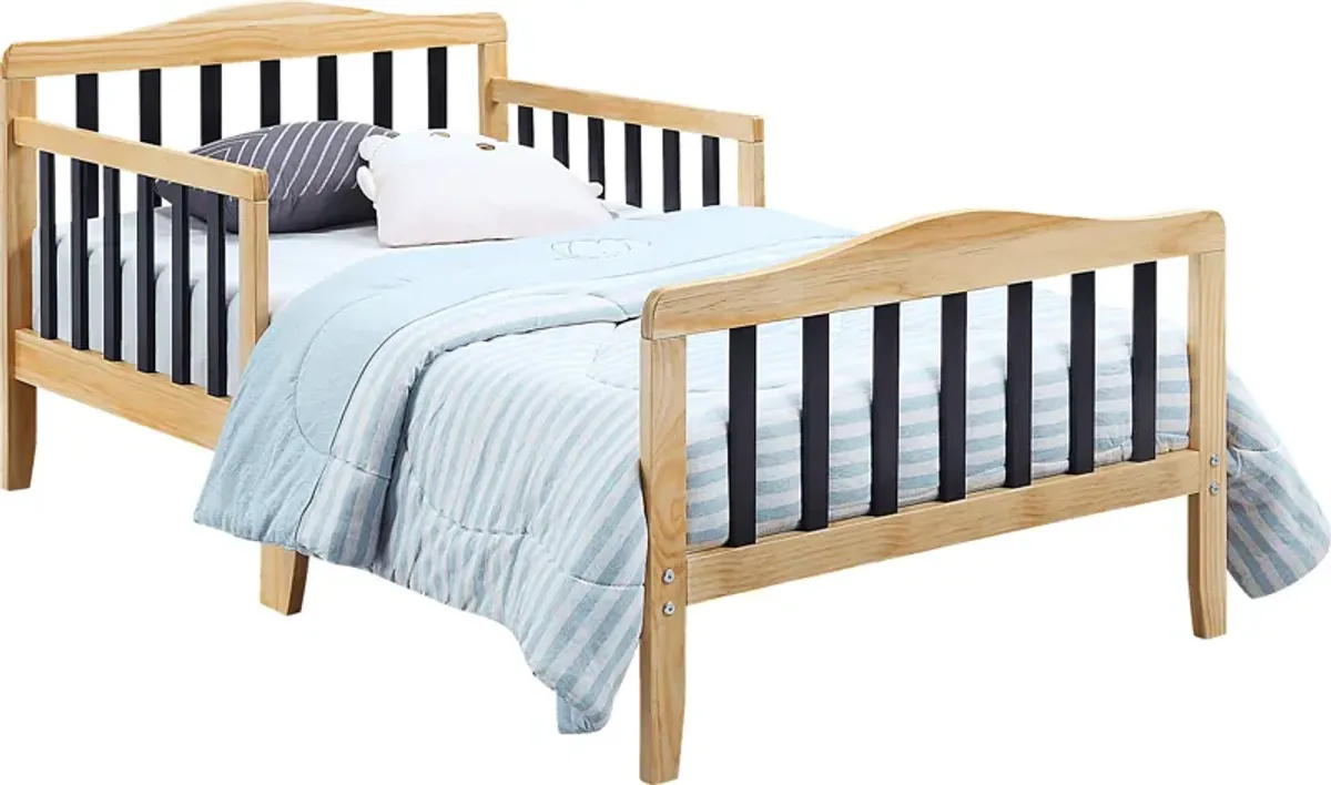 Kids Elvoro Natural/Black Toddler Bed