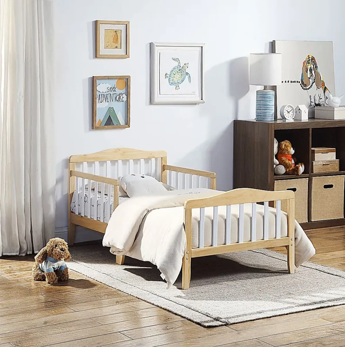 Kids Elvoro Natural/White Toddler Bed