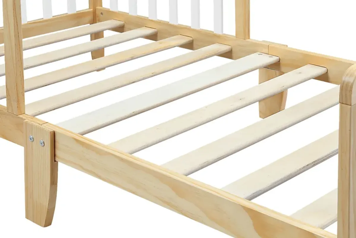 Kids Elvoro Natural/White Toddler Bed