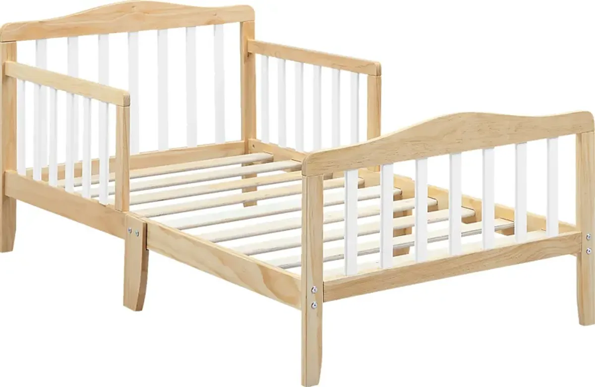 Kids Elvoro Natural/White Toddler Bed