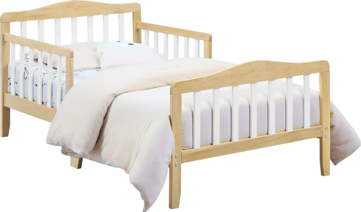 Kids Elvoro Natural/White Toddler Bed