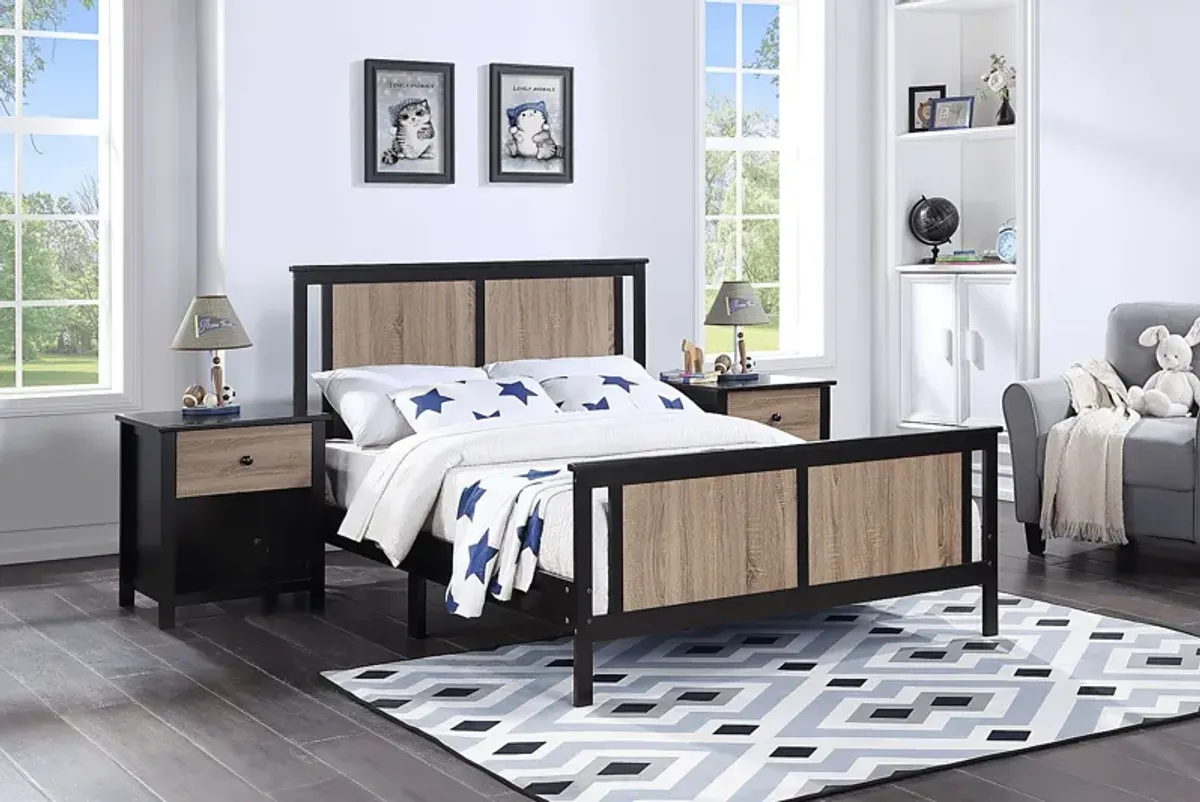 Kids Zolari Black Twin Bed