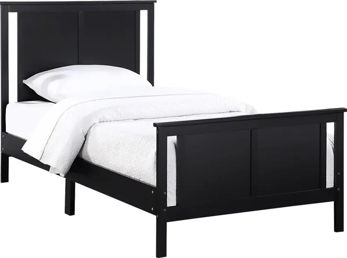 Kids Zolari Black Twin Bed